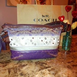 Coach Duffle J0820-f13078 Suede Leather with Signature C